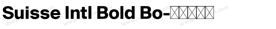 Suisse Intl Bold Bo字体转换